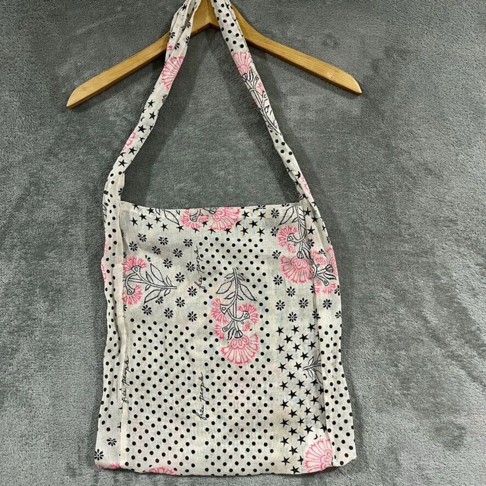 Free People Lightweight Cloth Mesh Linen Reusable Grocery Shopping Tote Bag Boho